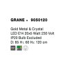 48113 4 zavesne svitidlo grane zlaty kov a kristal e14 20x5w