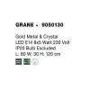 48101 3 zavesne svitidlo grane zlaty kov a kristal e14 8x5w