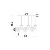 51386 4 zavesne svitidlo grani led 6x4w 3000k stmivatelne