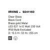 47006 zavesne svitidlo irvine cire sklo cerny kabel mosazny zlaty kov e27 1x12w