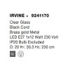 47003 1 zavesne svitidlo irvine cire sklo cerny kabel mosazny zlaty kov e27 1x12w