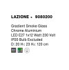 51689 3 zavesne svitidlo lazione kourove sklo 20cm e27 1x12w