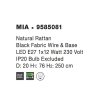 51836 10 zavesne svitidlo mia prirodni barva e27 1x12w