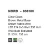 51983 2 zavesne svitidlo nord cire sklo hneda kovova zakladna e14 6x5w