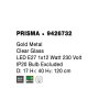 47180 4 zavesne svitidlo prisma zlaty kov cire sklo e27 1x12w