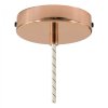 Závesné svietidlo s textilným káblom a vrúbkovanou hliníkovou objímkou pre tienidlo (Farba Mosadz)