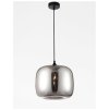 52601 1 zavesne svitidlo savaz chromove sklo cerny kov cerny kabel e27 1x12w