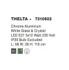 52739 2 zavesne svitidlo thelta chromovany hlinik bile sklo a kristal e27 3x12w