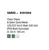 47216 4 zavesne svitidlo vario cire sklo a satenovy zlaty kov e27 6x12w