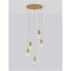 Závesné svietidlo VEDA, číre sklo G9 5x6W (Farba Mosadz)