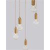Závesné svietidlo VEDA, číre sklo G9 5x6W (Farba Mosadz)
