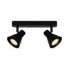 Stropní svítidlo Eik (Barva černá, Varianty dvojité spotové)