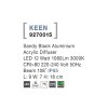 Vonkajšie nástenné svietidlo KEEN, LED 12W 3000K 108st. IP65 (Farba Čierna)