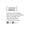 Vonkajšie stropné svietidlo CERISE tmavo šedý hliník a sklenený difúzor GU10 1x7W IP54 (Farba Sivá)
