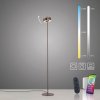 Stojací LED lampa Q-ROTATE, 12W, v. 140 cm, Smart Home 2700-5000K (Barva Hnědá)