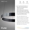 Závěsné LED svítidlo PURE E-Popup, 51W, ø 50 cm, 2700-5000K (Barva Šedá)