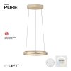Závěsné LED svítidlo PURE E-Loop, 50W, ø 50 cm, 2700-5000K (Barva Mosaz)