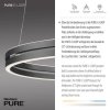Závěsné LED svítidlo PURE E-Loop, 53W, ø 70,1 cm, 2700-5000K (Barva Mystická šedá)