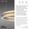 Závěsné LED svítidlo PURE E-Loop, 53W, ø 70,1 cm, 2700-5000K, elektricky nastavitelná výška (Barva Zlatá-slonová)