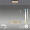Závěsné LED svítidlo PURE E-Loop, 53W, ø 70,1 cm, 2700-5000K, elektricky nastavitelná výška (Barva Zlatá-slonová)