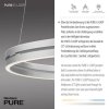 Závěsné LED svítidlo PURE E-Loop, 53W, ø 70,1 cm, 2700-5000K, elektricky nastavitelná výška (Barva Šedá)