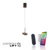 Závěsné LED svítidlo Q-ROTATE, 12W, ø 14 cm, CCT 2700-5000K (Barva Hnědá)