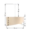 suspension asymetric beige et multicolore 6