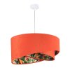 suspension asymetric orange et multicolore 2