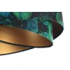 Závesné svietidlo GALAXY zelené listy, 1xE27, ø 50 cm (Farba Zlatá)