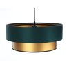Závesné svietidlo DUO ellegant zelené, 1xE27, ø 40 cm (Farba Silver)