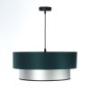 Závesné svietidlo DUO ellegant zelené, 1xE27, ø 50 cm (Farba Silver)