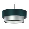 Závesné svietidlo DUO ellegant zelené, 1xE27, ø 50 cm (Farba Silver)