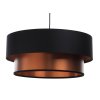 Závesné svietidlo DUO ellegant, 1xE27, v. 102 cm, ø 40 cm (Farba Čierno-meď)