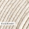 cavo elettrico tessile dali 5x075 mm2 lino naturale bianco filo per illuminazione di design rn01 9971328