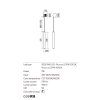 Designové nástěnné LED svítidlo SWING, v.39cm, opálové (Farba Bílá)