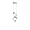 lens chandelier 6pcs white clear 590x675