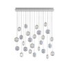 bomma lens chandelier 26 rectangular pendant blue clear