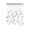 lens chandelier 26pcs white clear