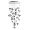 bomma pyrite chandelier 26 stainless steel circular 1