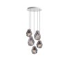 bomma soap chandelier silver 5pcs pendant crystal lighting