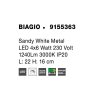 50483 4 bodove svitidlo biagio bila kov led 4x6w 3000k