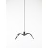 Dizajnové závesné svietidlo Brokis Night Birds PC964 (Povrch Montury Strieborný elox, Farba Šedá dymová - masív, Povrch baldachýnu kov - čierny matný komaxit)