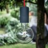 EIVA elegant závesná lampa IP65 do exteriéru s káblom, decentralizerom, silikónovým baldachýnom a objímkou, vodeodolná (Farba Biela)