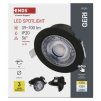 61985 8 led bodove svitidlo geri 6 5w 780lm ip20 cct cerna