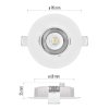 60412 2 led bodove svitidlo simmi bile kruh 5w tepla bila