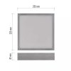 LED prisadený panel NEXXO 22,5cm, 21W, CCT, štvorcový (Farba Biela)