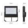 60727 5 led reflektor ageno 100w cerny neutralni bila