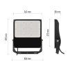 60790 5 led reflektor asimo asymmetric 300w cerny neutralni bila ip66