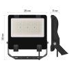 61384 5 led reflektor aveno 100w cerny neutralni bila ip66