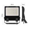 61372 5 led reflektor aveno 200w cerny neutralni bila ip66